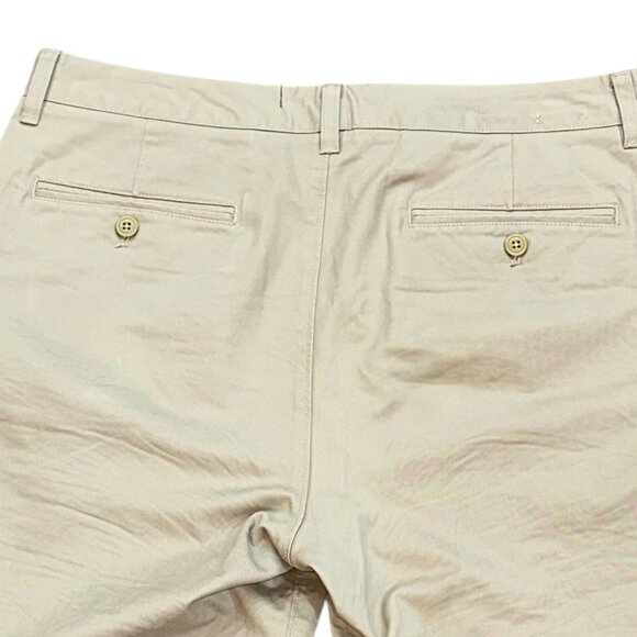 Bonobos The Chino 9" Flat Front Khaki Shorts Size 35 Preppy‎ Golf Button Zipper - Picture 4 of 9
